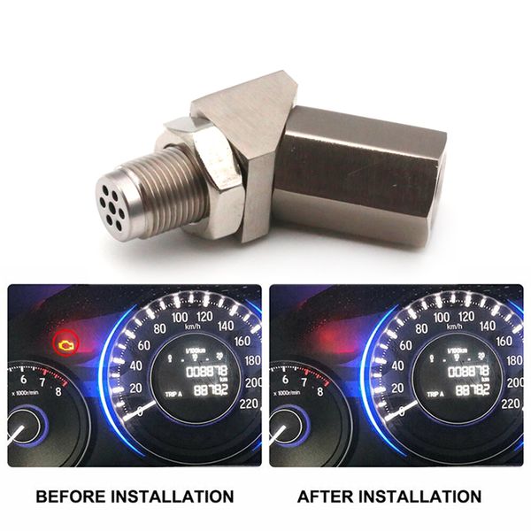 135 degree o2 sensor spacer mini catalytic converter 45 degree exhaust pipe adapter extension stainless steel check engine light cel elimina
135 degree o2 sensor spacer mini catalytic converter 45 degree exhaust pipe adapter extension stainless steel check engine light cel elimina