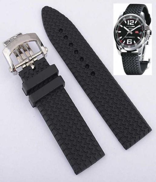 23mm rubber watchband for chopard watch strap with stainless steel butterfly buckle waterproof bracelet h09154510472, Silver
23mm rubber watchband for chopard watch strap with stainless steel butterfly buckle waterproof bracelet h09154510472, Silver