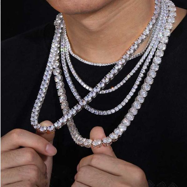moissanite tennis chain necklace jewelry hip hop jewelry chaine au cou iced out chains for women men necklace, Silver
moissanite tennis chain necklace jewelry hip hop jewelry chaine au cou iced out chains for women men necklace, Silver