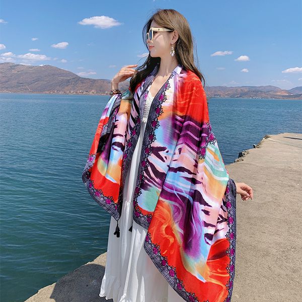 high end 23 color sunscreen sun shawl beach shawl air conditioning shawl women's scarf 180x90cm ing, Blue;gray
high end 23 color sunscreen sun shawl beach shawl air conditioning shawl women's scarf 180x90cm ing, Blue;gray