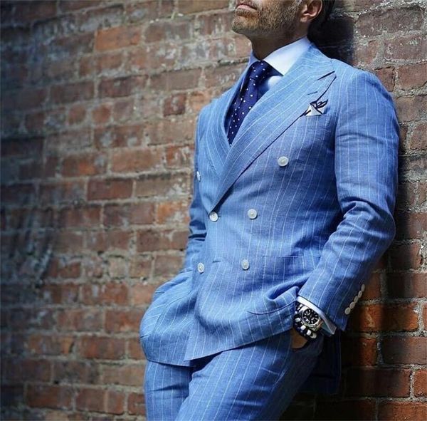 new arrival light blue stripe wedding suit men groom suits slim fit 2 pieces coat+pants, Black;gray
new arrival light blue stripe wedding suit men groom suits slim fit 2 pieces coat+pants, Black;gray