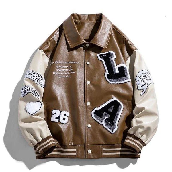 spring and autumn fashion motorcycle casual versatile workwear leather jacket men's baseball coat 267 bnyg, White;black
spring and autumn fashion motorcycle casual versatile workwear leather jacket men's baseball coat 267 bnyg, White;black