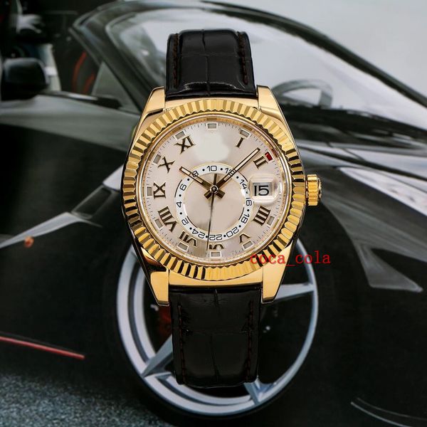 new sky-dweller 42mm 326138 silver dial with leather watch movement 904l automatic mens bracelet waterproof men's watches, Slivery;brown
new sky-dweller 42mm 326138 silver dial with leather watch movement 904l automatic mens bracelet waterproof men's watches, Slivery;brown