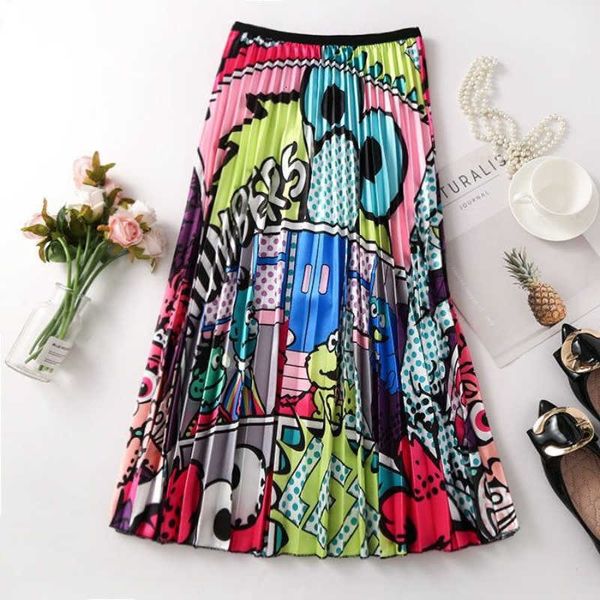 cartoon printed fashion long skirt summer casual versatile a-line women's high waisted slim fitting korean pleated, Black
cartoon printed fashion long skirt summer casual versatile a-line women's high waisted slim fitting korean pleated, Black