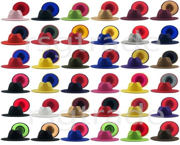 40 colors men women panama cap jazz formal hat lady felt fedora patchwork wide brim caps trilby chapeau autumn winter designer hat9604884, Yellow
40 colors men women panama cap jazz formal hat lady felt fedora patchwork wide brim caps trilby chapeau autumn winter designer hat9604884, Yellow