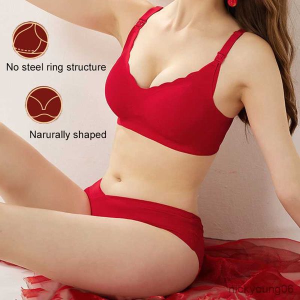 maternity intimates opening bra underwear set big red wireless low waist briefs new gift, White
maternity intimates opening bra underwear set big red wireless low waist briefs new gift, White