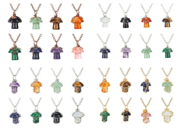 retro wire wrap carving mushroom pendant reiki healing crystal tiger eye rose quartz opal aventurines necklace for women jewelry b6203264, Silver
retro wire wrap carving mushroom pendant reiki healing crystal tiger eye rose quartz opal aventurines necklace for women jewelry b6203264, Silver
