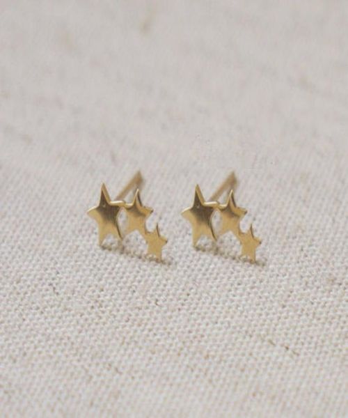 10pairs tiny 3 stars stud earrings three linking stars stud earring cute 3star teens stud earrings for women7116831, Golden;silver
10pairs tiny 3 stars stud earrings three linking stars stud earring cute 3star teens stud earrings for women7116831, Golden;silver