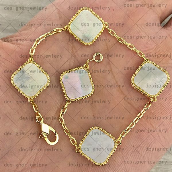 classic designer clover bracelet gold bracelets woman leaf clover charm jewelry fashion link chain bangle women silver white flowers bracele, Golden;silver
classic designer clover bracelet gold bracelets woman leaf clover charm jewelry fashion link chain bangle women silver white flowers bracele, Golden;silver
