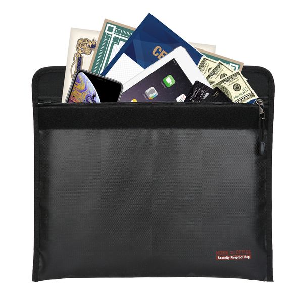 15"x11" fireproof and water resistant document and money bag with non itchy material and zipper
15"x11" fireproof and water resistant document and money bag with non itchy material and zipper