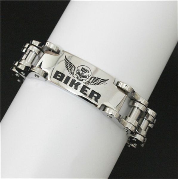 1pc design bicycle skull biker bracelet 316l stainless steel band party skull biker style bracelet2491639, Golden;silver
1pc design bicycle skull biker bracelet 316l stainless steel band party skull biker style bracelet2491639, Golden;silver