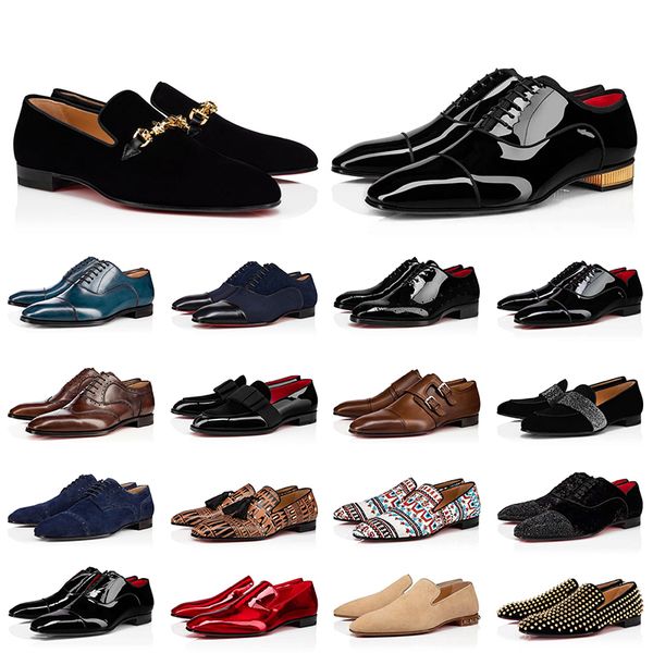 with box luxury mens designer dress shoes men red bottoms loafers sneakers patent leather rivets slip on business party wedding low heel sho, Black
with box luxury mens designer dress shoes men red bottoms loafers sneakers patent leather rivets slip on business party wedding low heel sho, Black