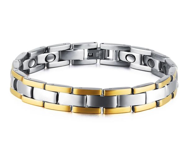 mens titanium steel magnetic therapy power health care cuff bangle bracelet silver gold chain for men friendship gift7508222, Black
mens titanium steel magnetic therapy power health care cuff bangle bracelet silver gold chain for men friendship gift7508222, Black