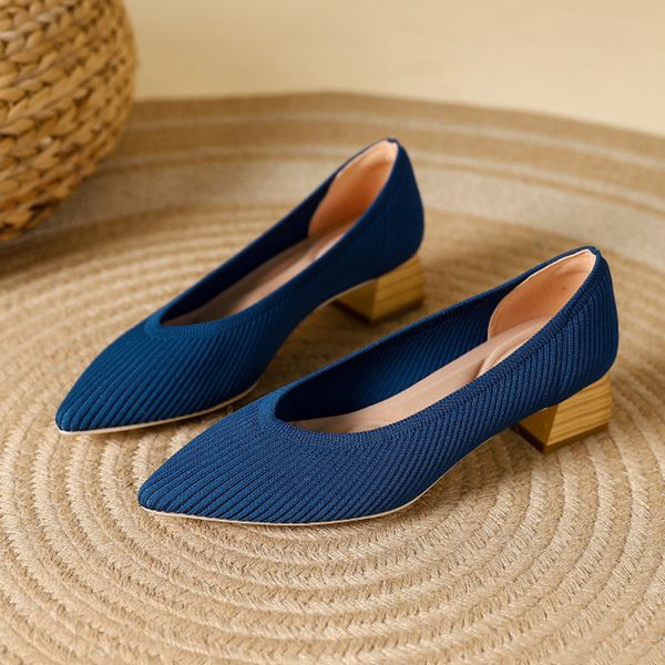 2023 new women shoes pointed high heel knitted breathable fashion various beautiful colors thick heel comfortable spring and aut, Black
2023 new women shoes pointed high heel knitted breathable fashion various beautiful colors thick heel comfortable spring and aut, Black