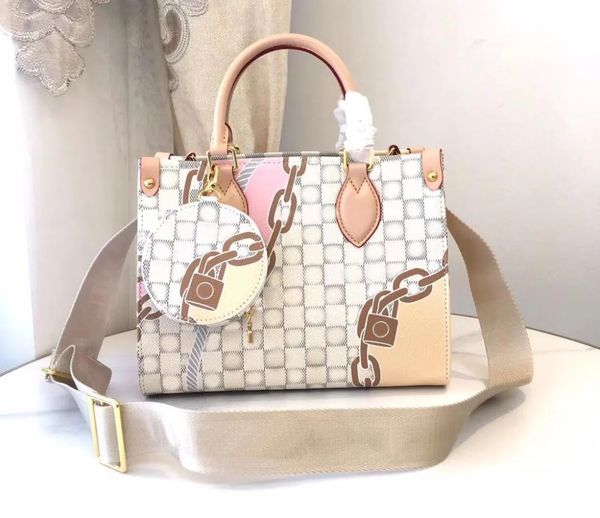 2pcs luxurys designers on the go totes bags women print chain lock shoulder bag onthe go shopping bags lady totes handbags with round purse
2pcs luxurys designers on the go totes bags women print chain lock shoulder bag onthe go shopping bags lady totes handbags with round purse