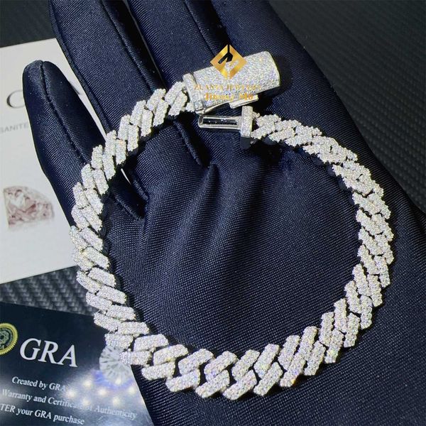 2023 gra certificates pass diamond tester 8mm two row iced out hip hop vvs1 moissanite cuban chain bracelet, Silver
2023 gra certificates pass diamond tester 8mm two row iced out hip hop vvs1 moissanite cuban chain bracelet, Silver