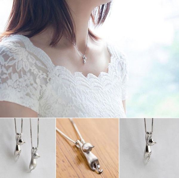 women sterling silver plated lovely hanging cat pendant necklace jewelry for girlfriend mon gift 5109354
women sterling silver plated lovely hanging cat pendant necklace jewelry for girlfriend mon gift 5109354