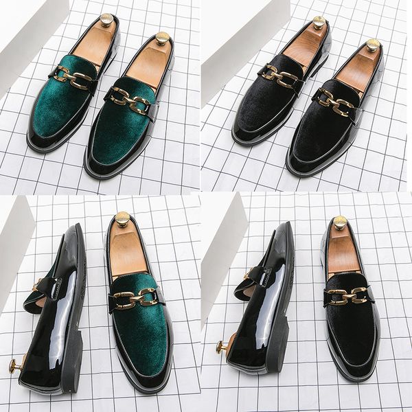 luxury brand designer velvet loafers shoes metal buckle mens pointed business leather shoes dress shoes party wedding flat shoes size 38-46, Black
luxury brand designer velvet loafers shoes metal buckle mens pointed business leather shoes dress shoes party wedding flat shoes size 38-46, Black