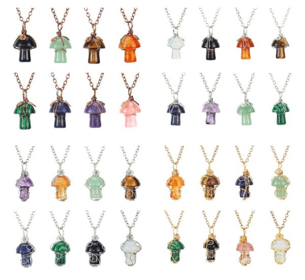 retro wire wrap carving mushroom pendant reiki healing crystal tiger eye rose quartz opal aventurines necklace for women jewelry b8536406, Silver
retro wire wrap carving mushroom pendant reiki healing crystal tiger eye rose quartz opal aventurines necklace for women jewelry b8536406, Silver