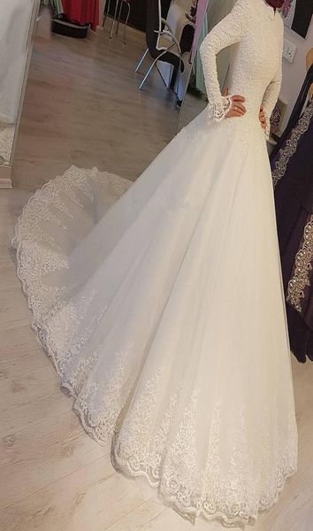 2022 modest arabic muslim ivory wedding dress princess high neck long sleeve lace appliques islamic bridal dresses robe de mariage8179820, White 
2022 modest arabic muslim ivory wedding dress princess high neck long sleeve lace appliques islamic bridal dresses robe de mariage8179820, White