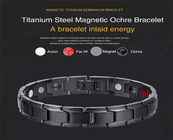 therapeutic energy healing bracelet stainless steel magnetic therapy bracelet5896101, Black 
therapeutic energy healing bracelet stainless steel magnetic therapy bracelet5896101, Black