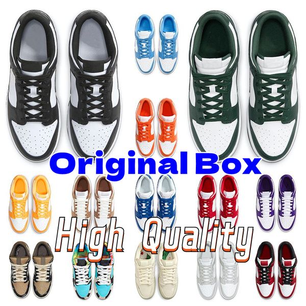 Image of With Box Panda Pink Casual Shoes for Men Women White Black UNC Grey Fog Team Green Syracuse Sail Mens Trainers Womens Outdoor Designer Sneakers