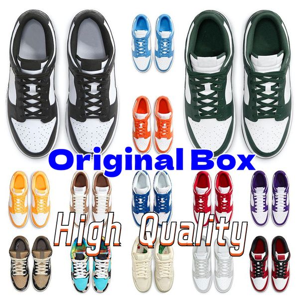 Image of With Box Panda Pink Casual Shoes for Men Women White Black UNC Grey Fog Team Green Syracuse Sail Mens Trainers Womens Outdoor Designer Sneakers