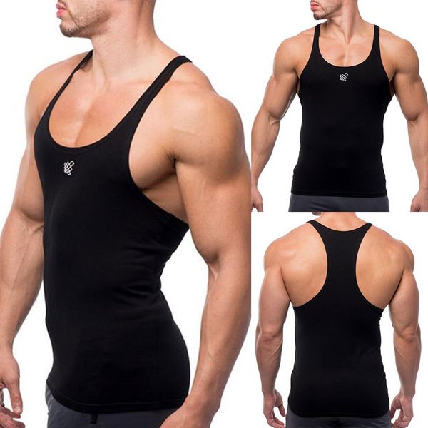 gym men muscle sleeveless shirt solid tank bodybuilding sport fitness workout, White;black
gym men muscle sleeveless shirt solid tank bodybuilding sport fitness workout, White;black