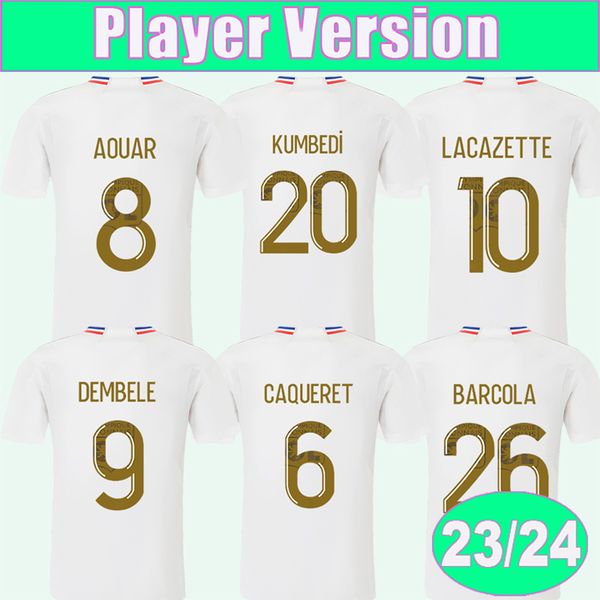 2023 24 aouar dembele player version mens soccer jerseys lacazette kadewere cherki home white football shirt short sleeve aldult uniforms, Black;yellow
2023 24 aouar dembele player version mens soccer jerseys lacazette kadewere cherki home white football shirt short sleeve aldult uniforms, Black;yellow
