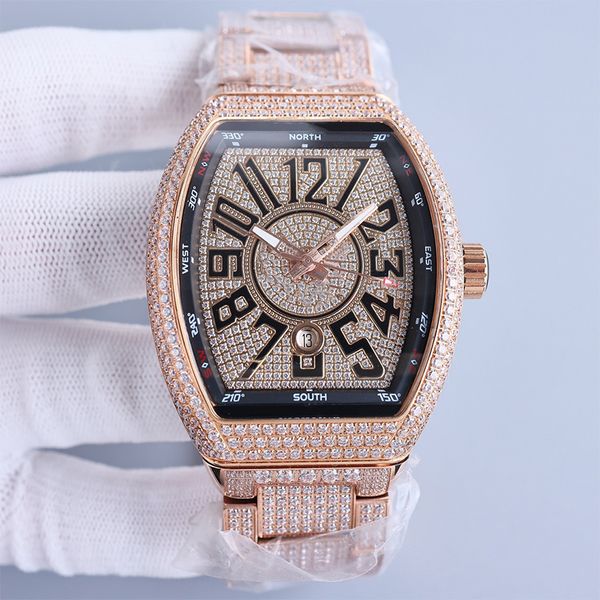 diamond watch mens watch 44mm mechanical movement stainless steel strap fashion watches waterproof design wristwatch montre de luxe, Slivery;brown
diamond watch mens watch 44mm mechanical movement stainless steel strap fashion watches waterproof design wristwatch montre de luxe, Slivery;brown