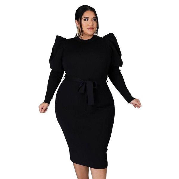 dresses spring and autumn women's clothing plus size curved dress round neck full sleeve skirt simple fashion outfit casual street wear, Black
dresses spring and autumn women's clothing plus size curved dress round neck full sleeve skirt simple fashion outfit casual street wear, Black