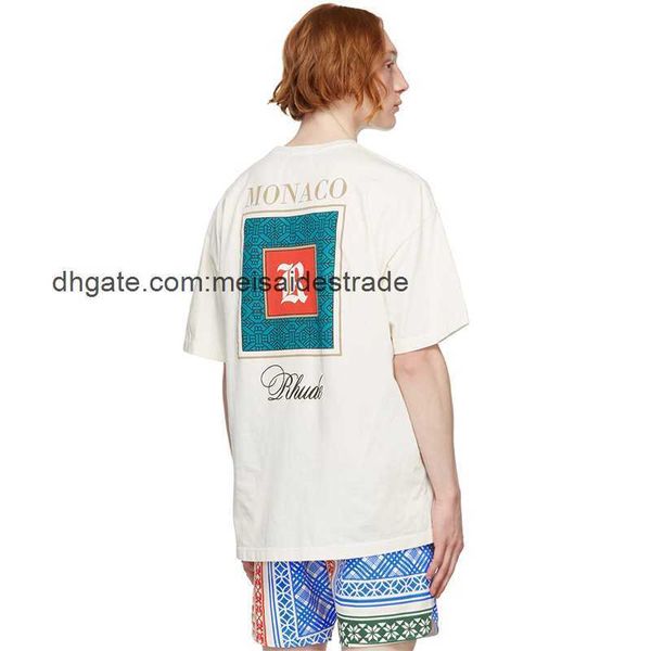 designer t shirt rhudes monaco porcelain pattern printed street fashion brand summer high street loose short sleeve t-shirt, White;black
designer t shirt rhudes monaco porcelain pattern printed street fashion brand summer high street loose short sleeve t-shirt, White;black