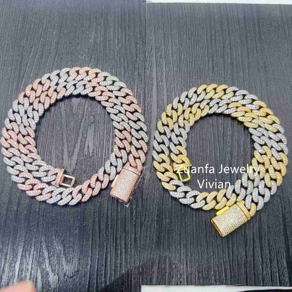 two tone color miami cuban link chain sterling silver 925 vvs moissanite diamond iced out hip hop necklace
two tone color miami cuban link chain sterling silver 925 vvs moissanite diamond iced out hip hop necklace