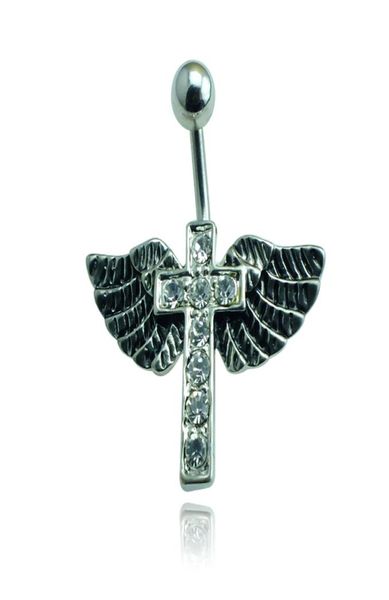 fashion belly button rings surgical steel white rhinestone retro cross wing navel rings for women body piercing jewelry4543705, Silver
fashion belly button rings surgical steel white rhinestone retro cross wing navel rings for women body piercing jewelry4543705, Silver