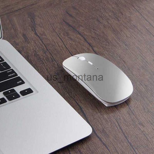 Image of Mice Rechargeable Wireless Bluetooth Mouse for MacBook Air Pro Retina 11 12 13 15 16 Mac Book Laptop Mouse Mute Gaming Mouse J230606