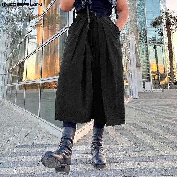 men pants 2023 button joggers pleated streetwear wide leg trousers men pockets solid color loose stylish pantalon 5xl incerun 7 l230520, Black
men pants 2023 button joggers pleated streetwear wide leg trousers men pockets solid color loose stylish pantalon 5xl incerun 7 l230520, Black