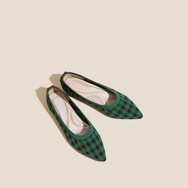 womens flat shoes spring and autumn 2023 good materials knitted breathable casual fashionable pointy anti-skid beautiful shoes, Black
womens flat shoes spring and autumn 2023 good materials knitted breathable casual fashionable pointy anti-skid beautiful shoes, Black