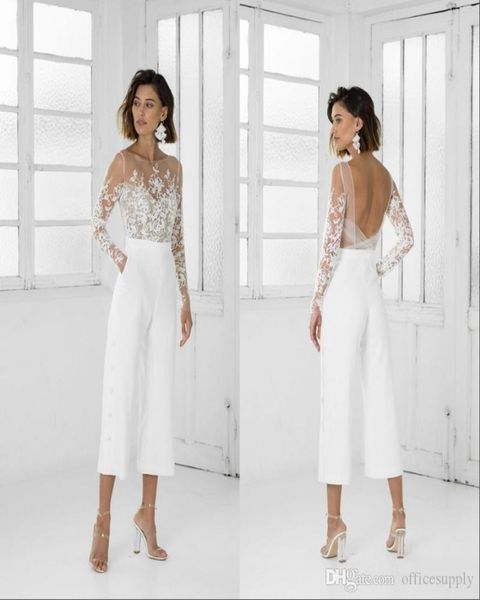 vintage white women jumpsuit wedding dresses with long sleeves tea length custom made beach garden wedding bridal gown5452242
vintage white women jumpsuit wedding dresses with long sleeves tea length custom made beach garden wedding bridal gown5452242