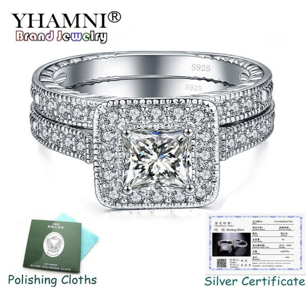 with certificate yhamni original solid 925 silver ring sets for women cz zircon double stackable ring wedding jewelry zr2936898953, Slivery;golden
with certificate yhamni original solid 925 silver ring sets for women cz zircon double stackable ring wedding jewelry zr2936898953, Slivery;golden