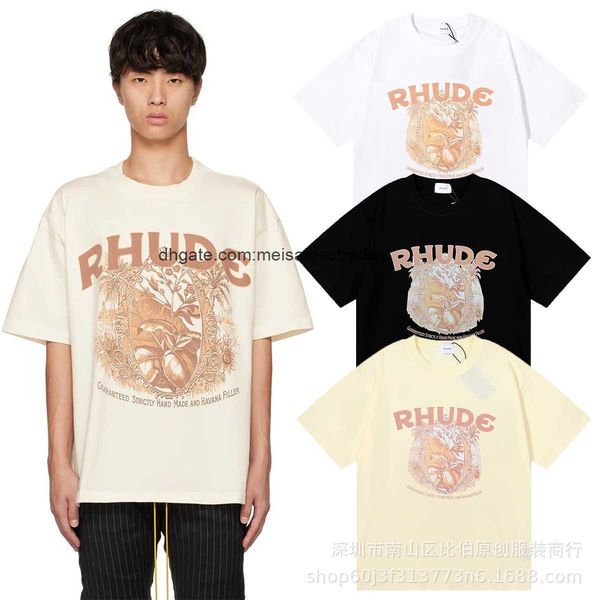 designer t shirt rhudes herbal plant simple color printing round neck short sleeve t-shirt for men and women, White;black
designer t shirt rhudes herbal plant simple color printing round neck short sleeve t-shirt for men and women, White;black