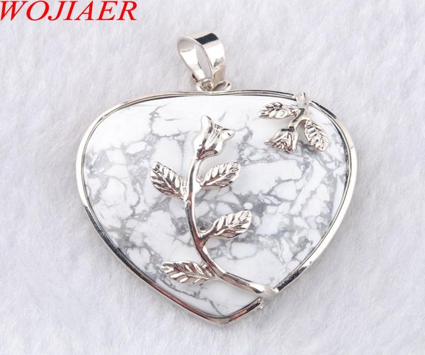 wojiaer love heart gem stone necklaces pendant natural white turquoise stone charms bohemian style women jewellery n31833245956, Silver 
wojiaer love heart gem stone necklaces pendant natural white turquoise stone charms bohemian style women jewellery n31833245956, Silver