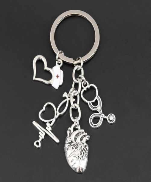 new heartbeat charms keychain medical stethoscope key ring heart key chain doctor nurse gift for diy jewelry handmade1780829, Silver
new heartbeat charms keychain medical stethoscope key ring heart key chain doctor nurse gift for diy jewelry handmade1780829, Silver