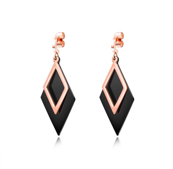 geometric diamond shaped drop earrings in stainless steel black rose gold stacking earrings1213410, Golden;silver
geometric diamond shaped drop earrings in stainless steel black rose gold stacking earrings1213410, Golden;silver