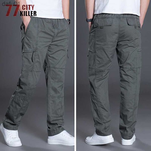 77city killer casual pants men plus size 5xl 6xl cotton breathable joggers men military straight multi-pocket work trousers male l230520, Black
77city killer casual pants men plus size 5xl 6xl cotton breathable joggers men military straight multi-pocket work trousers male l230520, Black