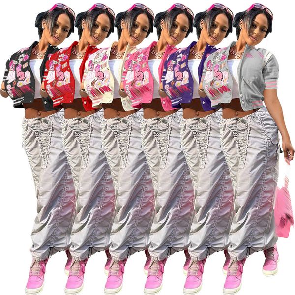 2023 designer brand women's jackets summer y2k baseball uniform coats letters printing short sleeve bright line decoration button whole, Black;brown
2023 designer brand women's jackets summer y2k baseball uniform coats letters printing short sleeve bright line decoration button whole, Black;brown