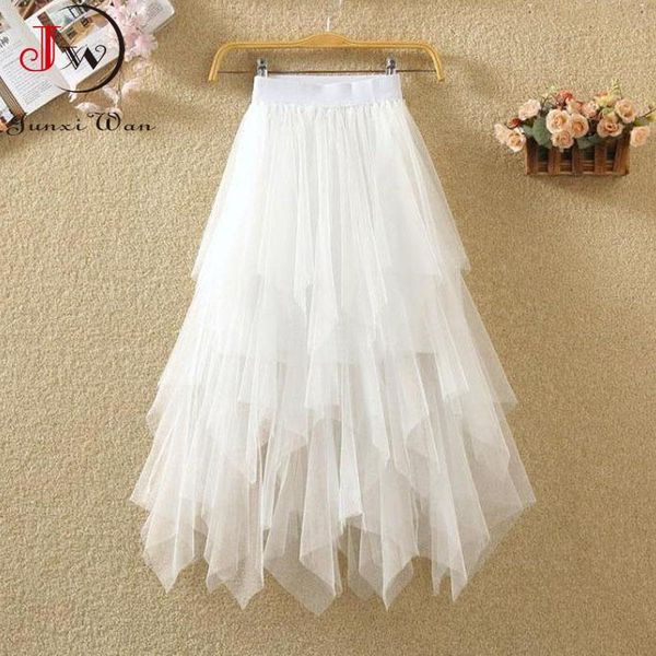 dresses women sweet midi spring and summer high waist solid asymmetrical elegant chic white mesh tulle skirts faldas, White;black
dresses women sweet midi spring and summer high waist solid asymmetrical elegant chic white mesh tulle skirts faldas, White;black