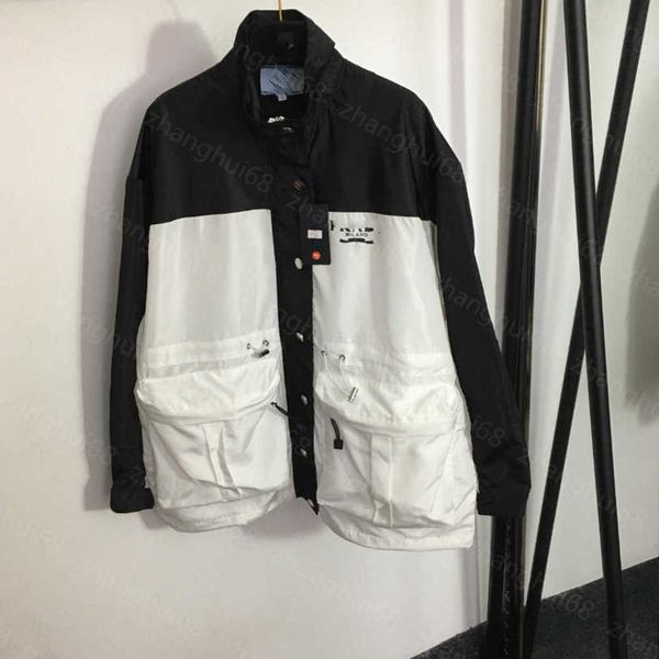 23ss womens jacket womens designer clothing black and white combination color turtleneck zipper sun protection trench coat women clothes a1, Black;brown
23ss womens jacket womens designer clothing black and white combination color turtleneck zipper sun protection trench coat women clothes a1, Black;brown