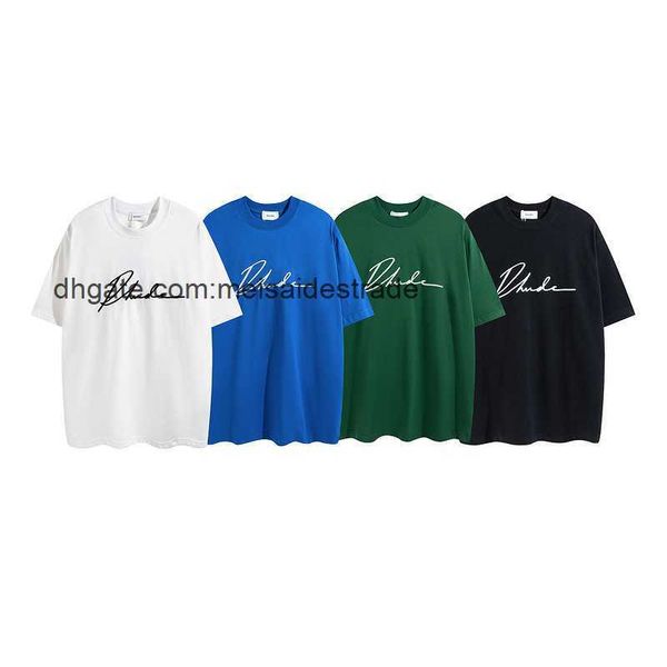 designer t shirt 2023 fashion brand rhudes micro label letter embroidery short sleeve t-shirt for men and women high street loose half sleev, White;black
designer t shirt 2023 fashion brand rhudes micro label letter embroidery short sleeve t-shirt for men and women high street loose half sleev, White;black
