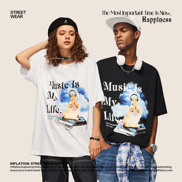men's t-shirts cool hi rabbit print t-shirt 2023 spring and summer new tide loose casual 220 grams men's short-sleeved, White;black
men's t-shirts cool hi rabbit print t-shirt 2023 spring and summer new tide loose casual 220 grams men's short-sleeved, White;black