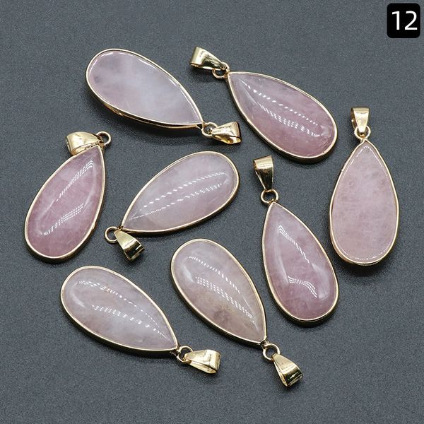 natural crystal stone gold plated water drop aventurine rose quartz tiger's eye opal agate pendants diy necklace jewelry making, Bronze;silver
natural crystal stone gold plated water drop aventurine rose quartz tiger's eye opal agate pendants diy necklace jewelry making, Bronze;silver